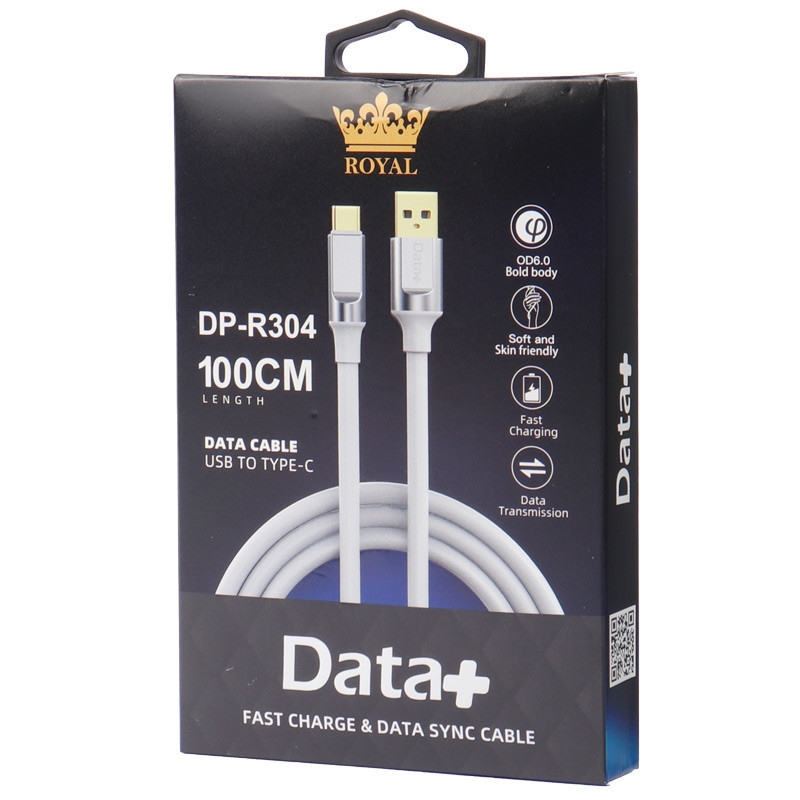 کابل تایپ سی فست شارژ DATA+ Royal DP-R304 2.4A 1m