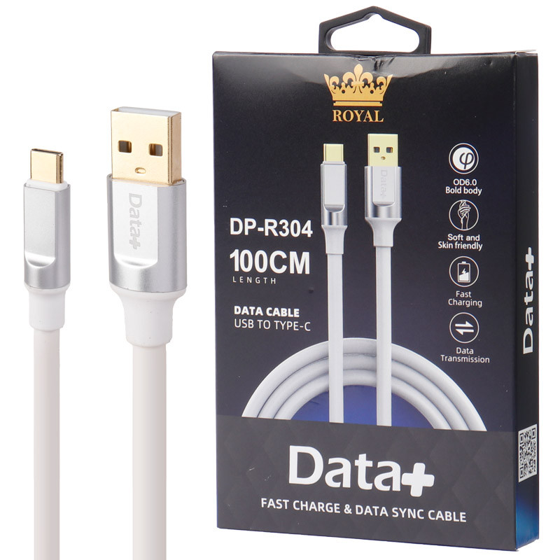 کابل تایپ سی فست شارژ DATA+ Royal DP-R304 2.4A 1m