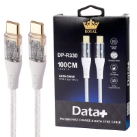 کابل تبدیل فست شارژ Royal DP-R330 Type-C To Type-C PD 60W 3A 1m
