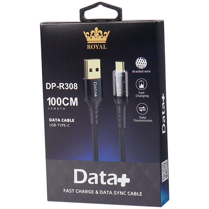 کابل تایپ سی فست شارژ Royal DP-R308 2.4A 1m
