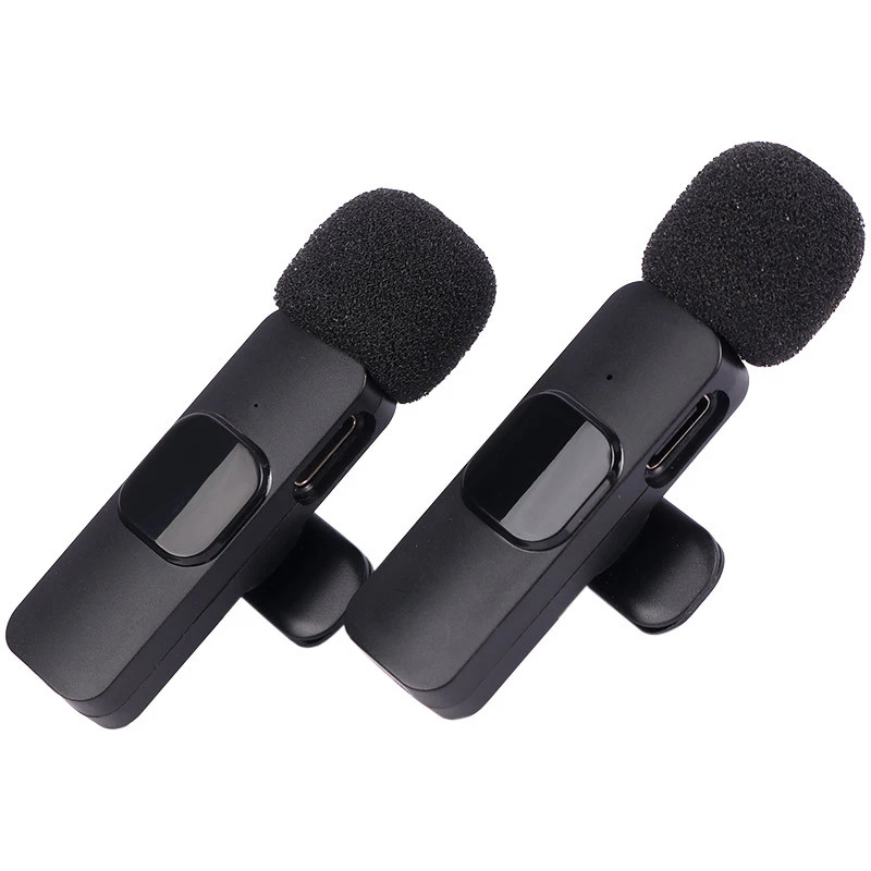 میکروفون یقه ای بی سیم K9 Dual + تبدیل Type-C to Lightning