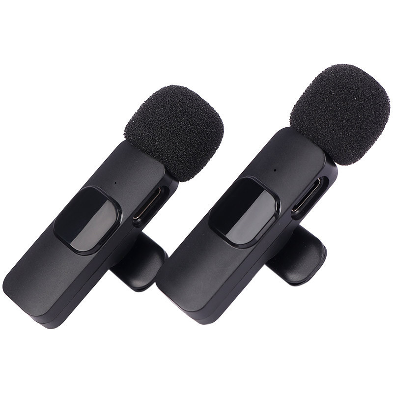 میکروفون یقه ای بی سیم K9 Dual + تبدیل Type-C to Lightning