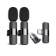 میکروفون یقه ای بی سیم K9 Dual + تبدیل Type-C to Lightning