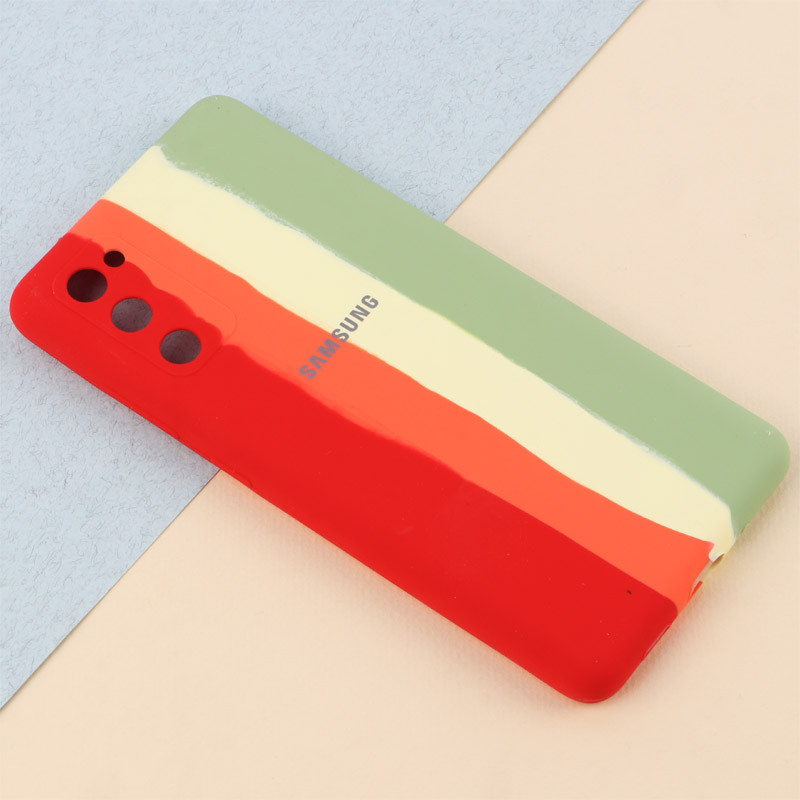 قاب سیلیکونی اورجینال رنگین کمانی Samsung Galaxy S20 FE