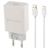شارژر دیواری فست شارژ Realme AK933 HY-23 QC3.0 PD 2.5A 18W + کابل تایپ سی