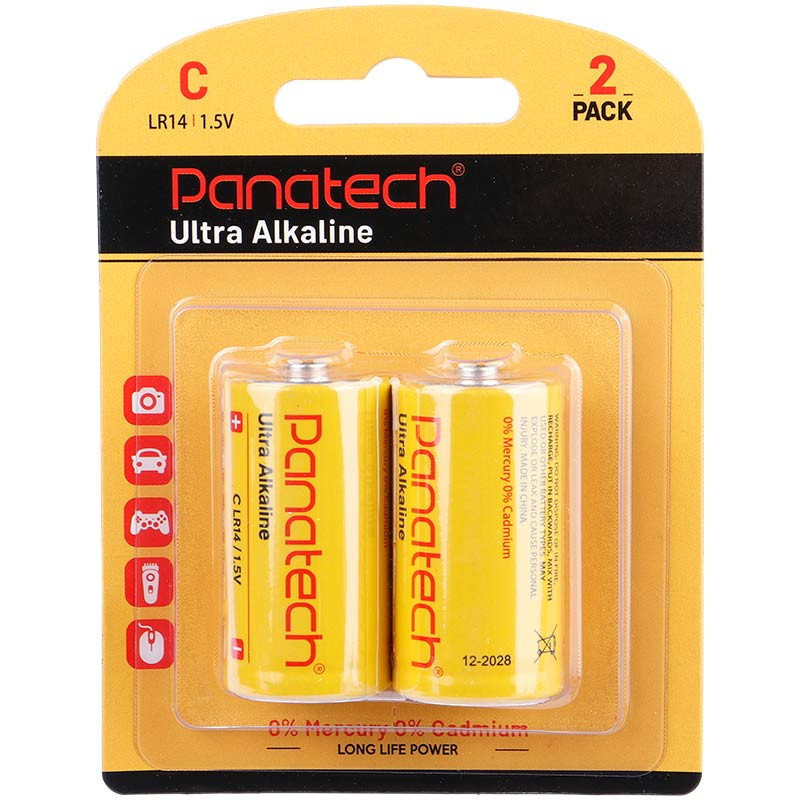 باتری دوتایی متوسط Panatech Ultra Alkaline LR14 1.5V C
