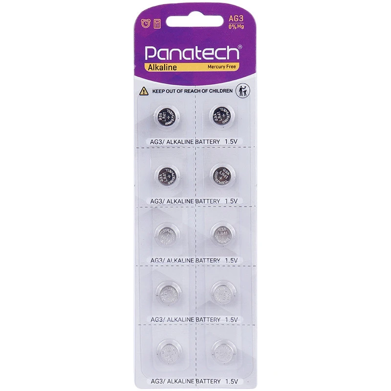باتری سکه ای Panatech Alkaline AG3 بسته 10 عددی