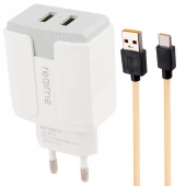 شارژر دیواری فست شارژ Realme R306HY-23 3.1A 15.5W + کابل تایپ سی