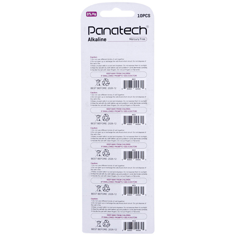 باتری سکه ای Panatech Alkaline AG3 بسته 10 عددی