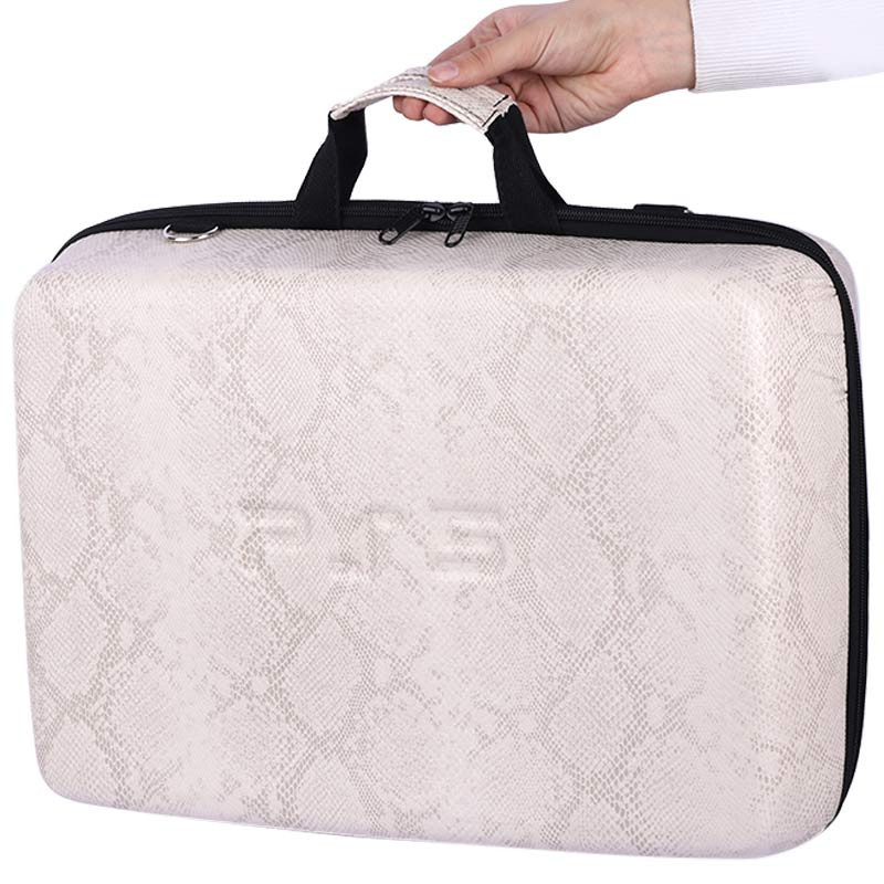 کیف کنسول بازی PS5 چرمی پوست ماری کرمی