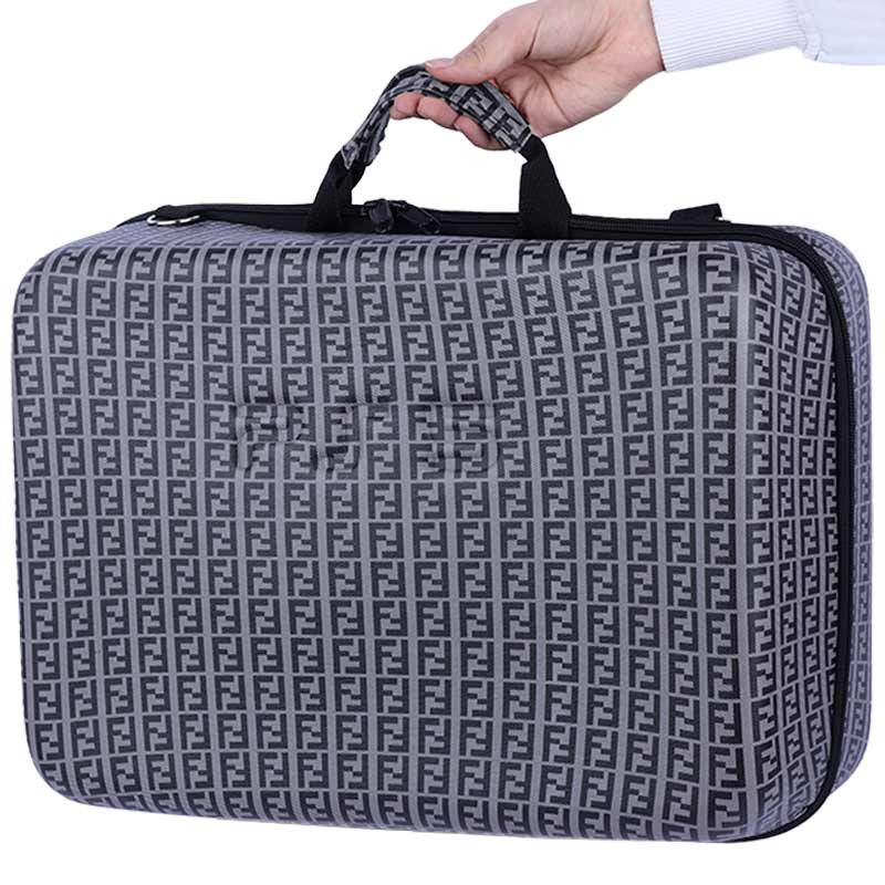 کیف کنسول بازی PS5 چرمی خاکستری طرح Fendi