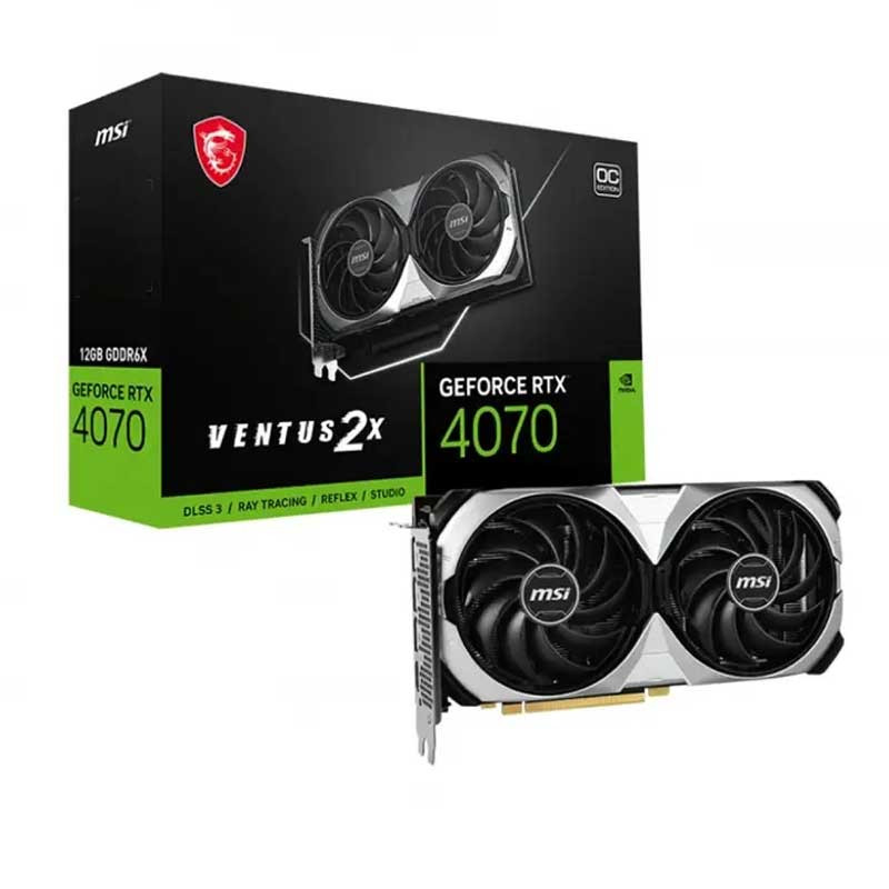 کارت گرافیک MSI VENTUS 2X GeForce RTX4070 OC 12GB GDDR6X 192Bit