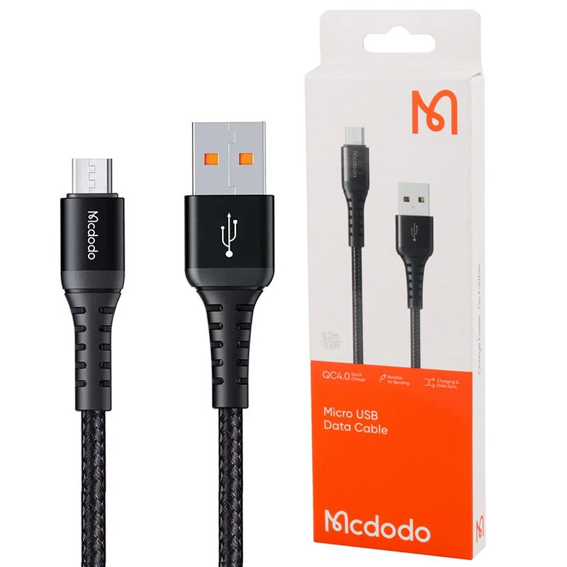 کابل میکرو یو اس بی فست شارژ Mcdodo CA-2280 3A QC4.0 20Cm