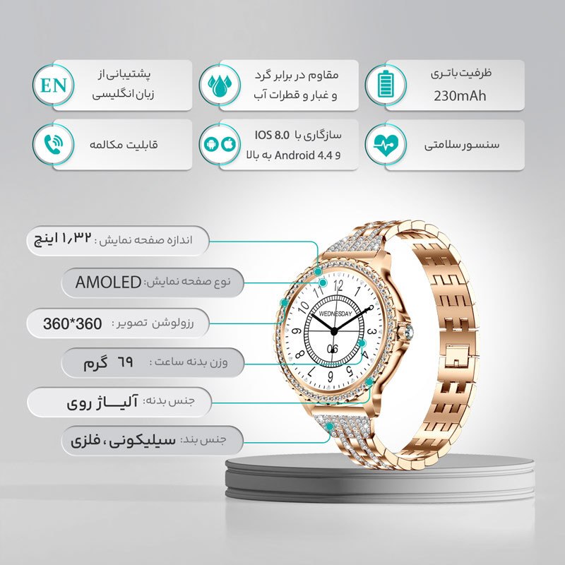 ساعت هوشمند هیوامی Hivami Aventium 43mm