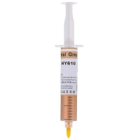 خمیر سیلیکون سرنگی HY610 Gold 20g بسته 10 عددی