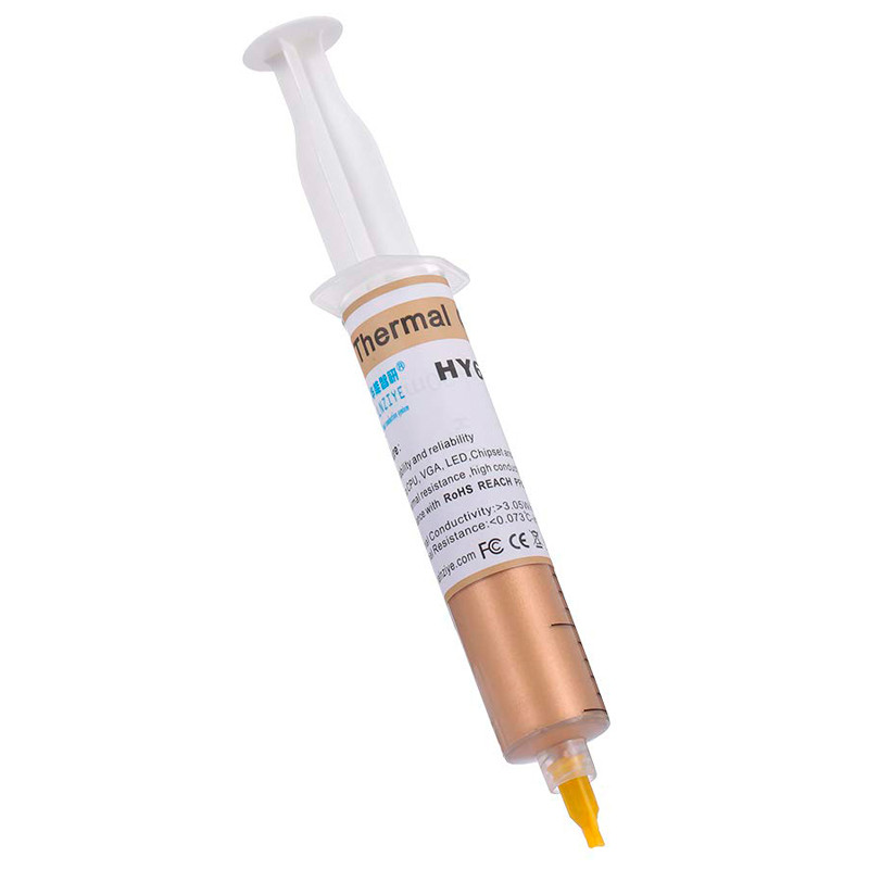 خمیر سیلیکون سرنگی HY610 Gold 20g بسته 10 عددی