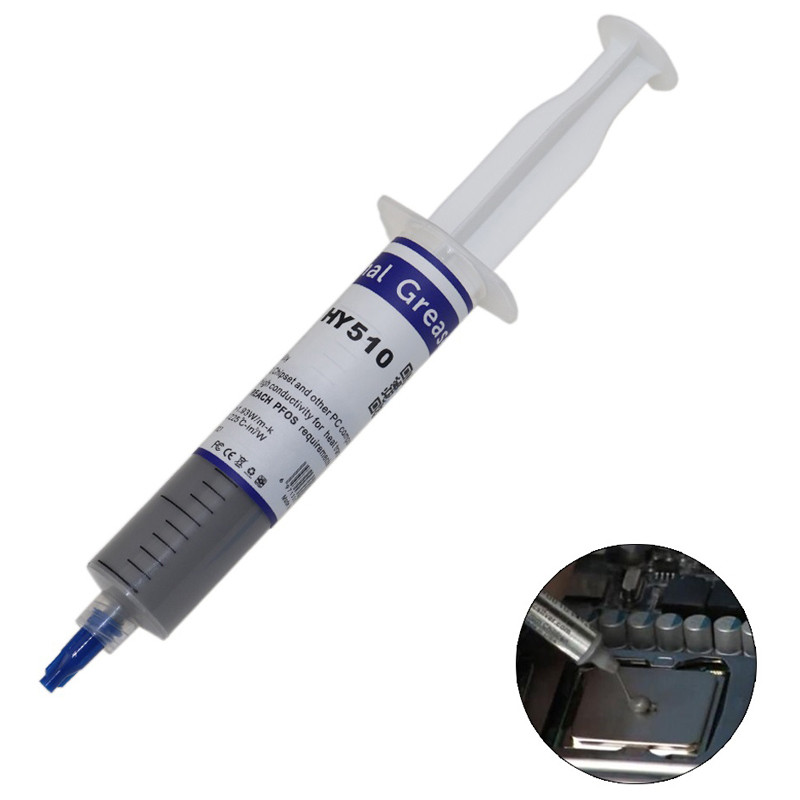 خمیر سیلیکون سرنگی D-Net Gray HY-510 38g بسته 10 عددی