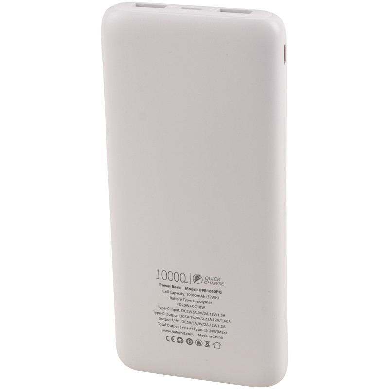 پاور بانک فست شارژ 10000 هترون Hatron HPB1040PQ QC3.0 PD 20W