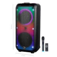 اسپیکر چمدانی بلوتوثی رم و فلش خور XP-Product XP-M1214A + میکروفون و ریموت کنترل
