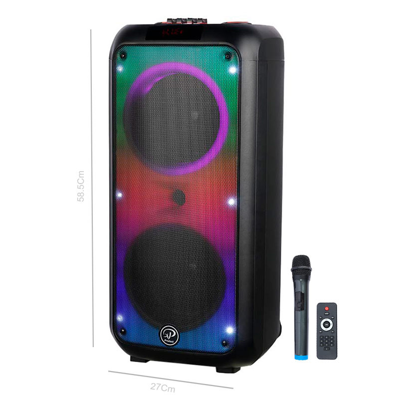 اسپیکر چمدانی بلوتوثی رم و فلش خور XP-Product XP-M1214A + میکروفون و ریموت کنترل