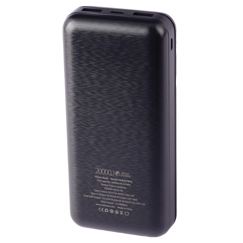 پاور بانک فست شارژ 20000 هترون Hatron HPB2070PQ QC3.0 PD 22.5W