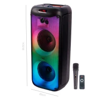 اسپیکر چمدانی بلوتوثی رم و فلش خور XP-Product XP-M1216A + میکروفون و ریموت کنترل