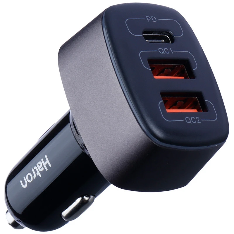 شارژر فندکی فست شارژ Hatron HCC3210PQ QC3.0 PD 3A 20W
