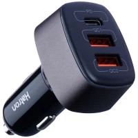 شارژر فندکی فست شارژ Hatron HCC3210PQ QC3.0 PD 3A 20W