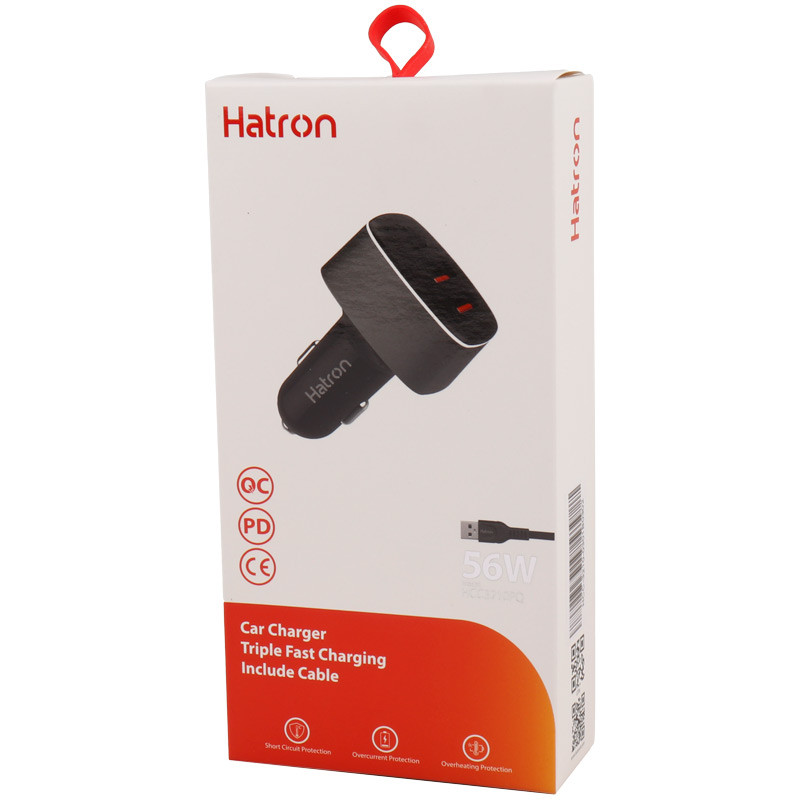 شارژر فندکی فست شارژ Hatron HCC3210PQ QC3.0 PD 3A 20W