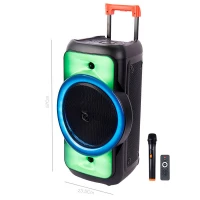 اسپیکر چمدانی بلوتوثی رم و فلش خور XP-Product XP-M1217A + میکروفون و ریموت کنترل