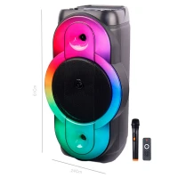 اسپیکر چمدانی بلوتوثی رم و فلش خور XP-Product XP-M1218A + میکروفون و ریموت کنترل