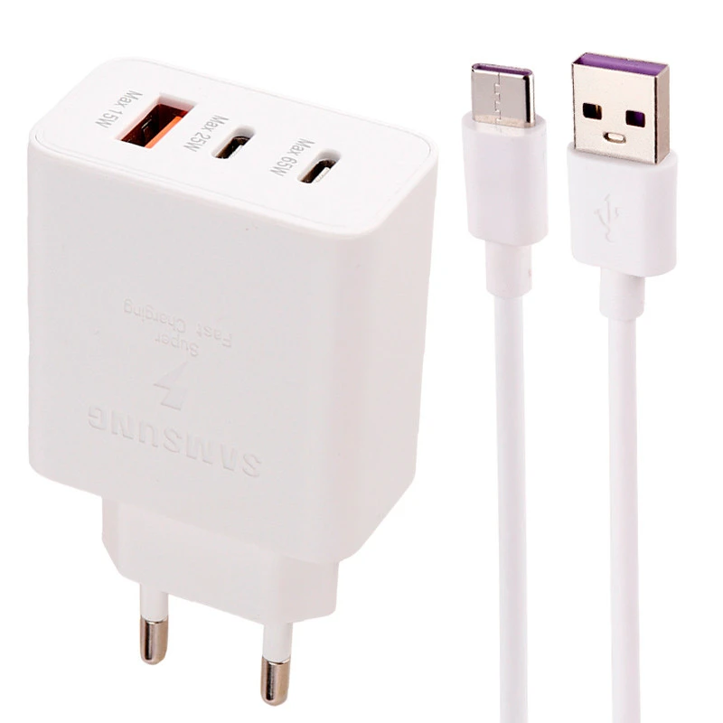 شارژر دیواری فست شارژ Samsung EP-TA220 PD 3.8A 35W + کابل تایپ سی