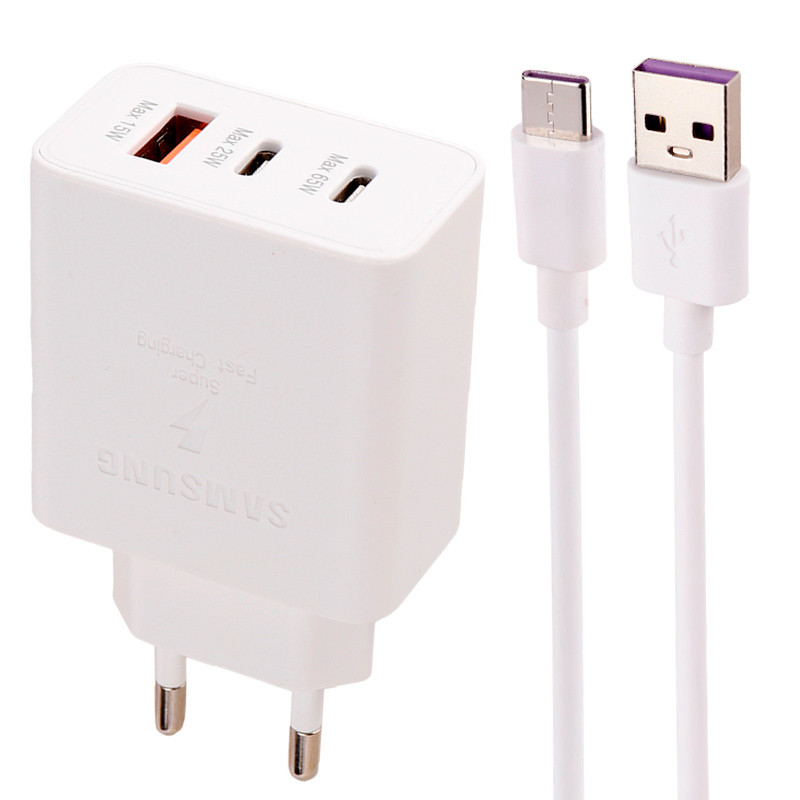 شارژر دیواری فست شارژ Samsung EP-TA220 PD 3.8A 35W + کابل تایپ سی