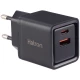 شارژر دیواری فست شارژ Hatron HWC2301PQ 2Port QC3.0 PD 3A 30W + کابل تبدیل تایپ سی