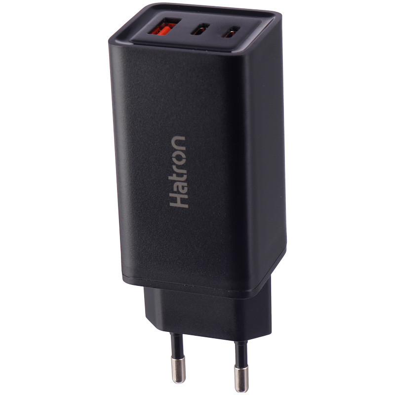 شارژر دیواری فست شارژ Hatron HWC3651PQ 3Port QC3.0 PD 3.25A 65W + کابل تبدیل تایپ سی