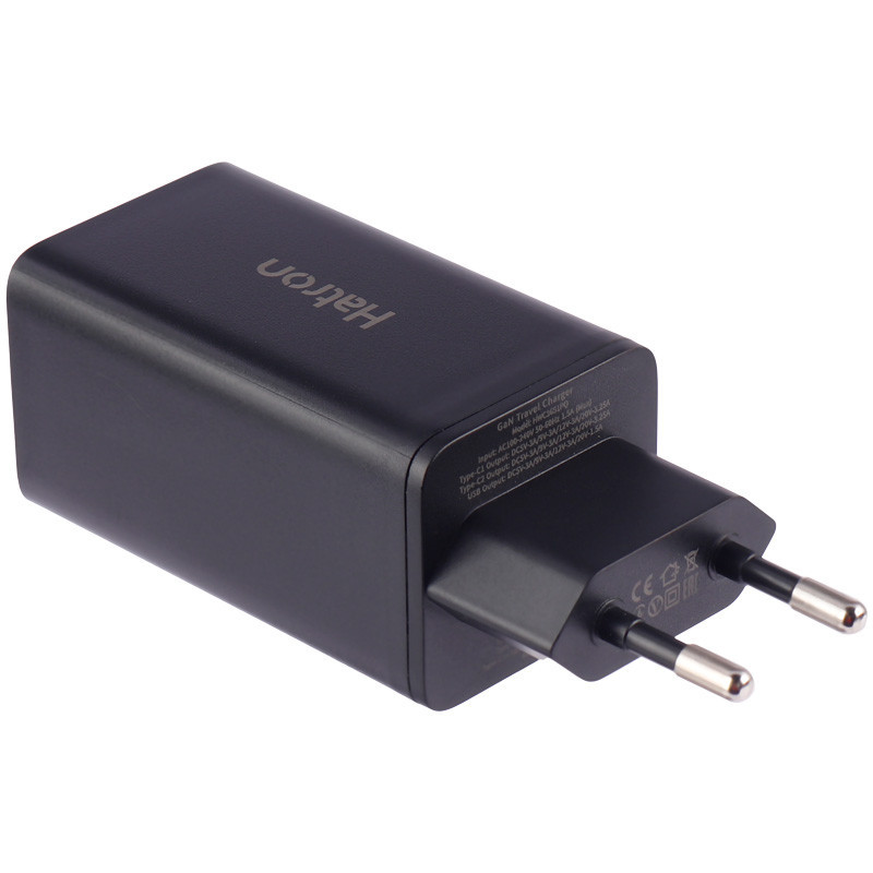 شارژر دیواری فست شارژ Hatron HWC3651PQ 3Port QC3.0 PD 3.25A 65W + کابل تبدیل تایپ سی