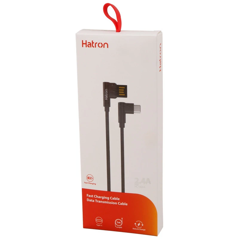 کابل تایپ سی فست شارژ Hatron HC180UC 2.4A 1m دو سر L