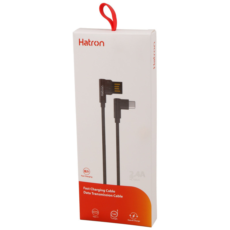 کابل تایپ سی فست شارژ Hatron HC180UC 2.4A 1m دو سر L