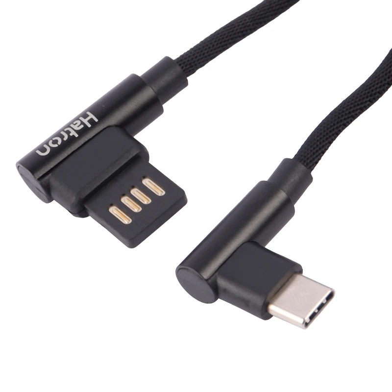 کابل تایپ سی فست شارژ Hatron HC180UC 2.4A 1m دو سر L