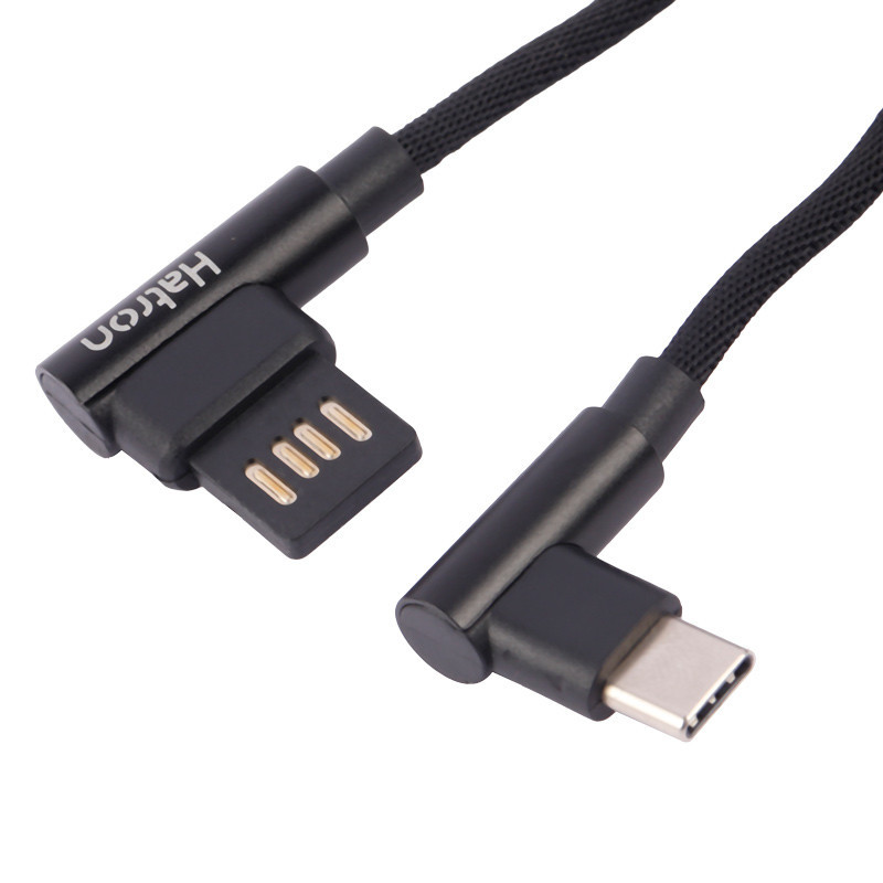کابل تایپ سی فست شارژ Hatron HC180UC 2.4A 1m دو سر L