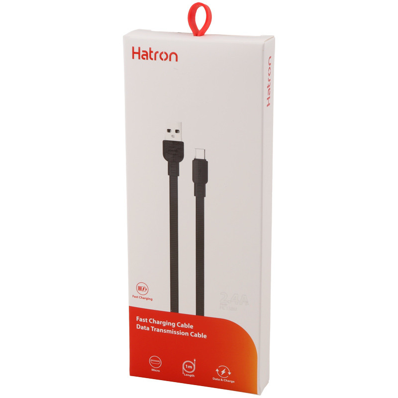 کابل میکرو یو اس بی فست شارژ Hatron HC138M 2.4A 1m