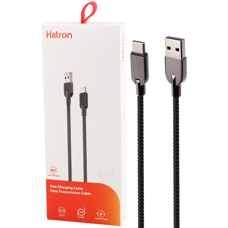 کابل تایپ سی فست شارژ Hatron HC205UC 2.4A 1m