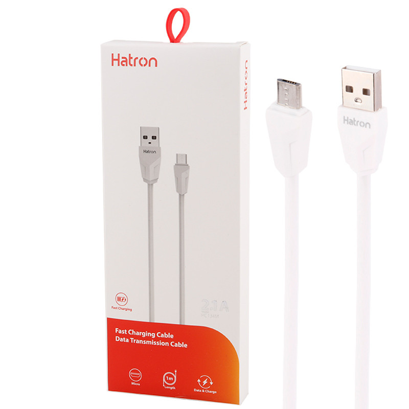 کابل میکرو یو اس بی فست شارژ Hatron HC134M 2.1A 1m