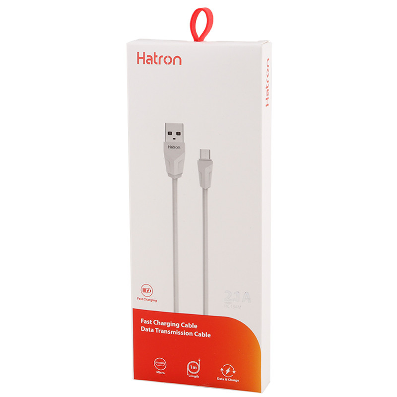 کابل میکرو یو اس بی فست شارژ Hatron HC134M 2.1A 1m