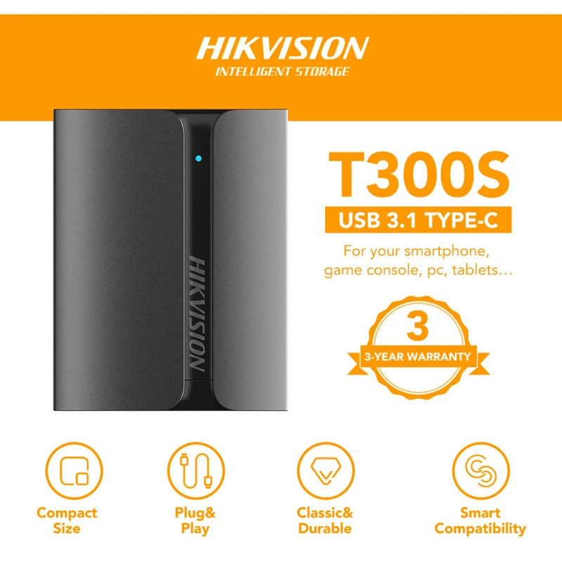حافظه اکسترنال SSD هایک ویژن Hikvision T300S 512GB