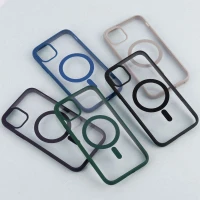قاب PC شفاف دور رنگی مگ سیف iPhone 11