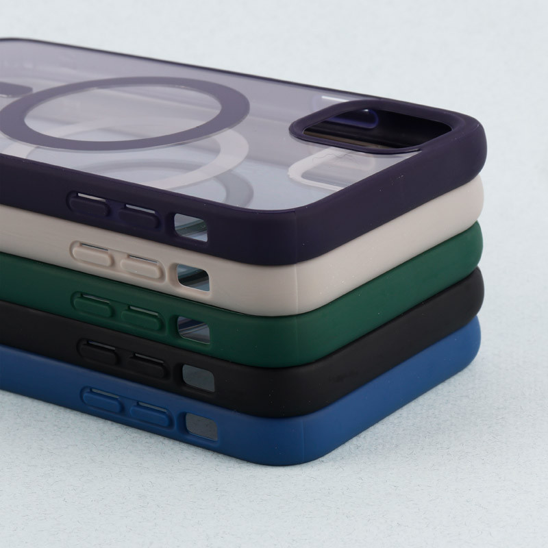 قاب PC شفاف دور رنگی مگ سیف iPhone 11