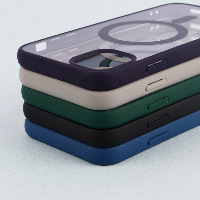قاب PC شفاف دور رنگی مگ سیف iPhone 11