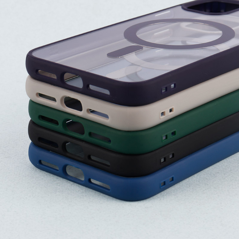 قاب PC شفاف دور رنگی مگ سیف iPhone 11