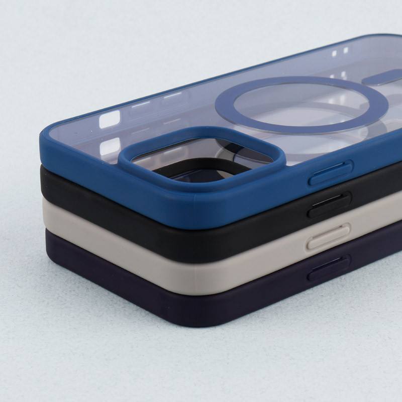 قاب PC شفاف دور رنگی مگ سیف iPhone 13 Pro Max